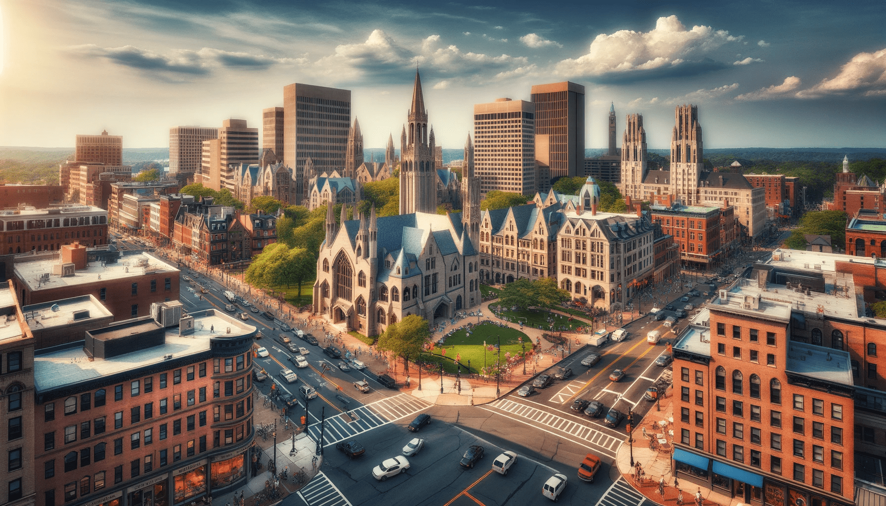 Picture of downtown New Haven, Connecticut